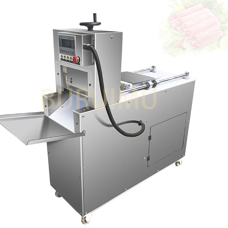 באיכות גבוהה חיתוך CNC בשר כבש בשר רול מבצעה מכונה לחיתוך כל מיני לחמניות קפוא בשר מבצעה הבורא - 0
