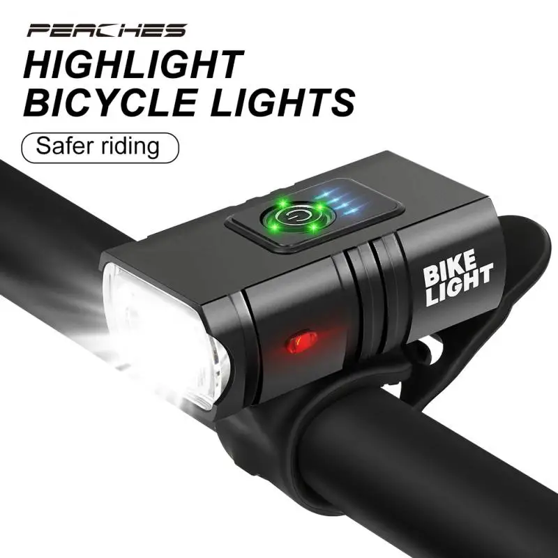 הובלת אופניים אורות 1000LM נטענת USB תצוגת כוח MTB הרים אופני כביש חזית מנורת פנס רכיבה על אופניים אביזרים - 0