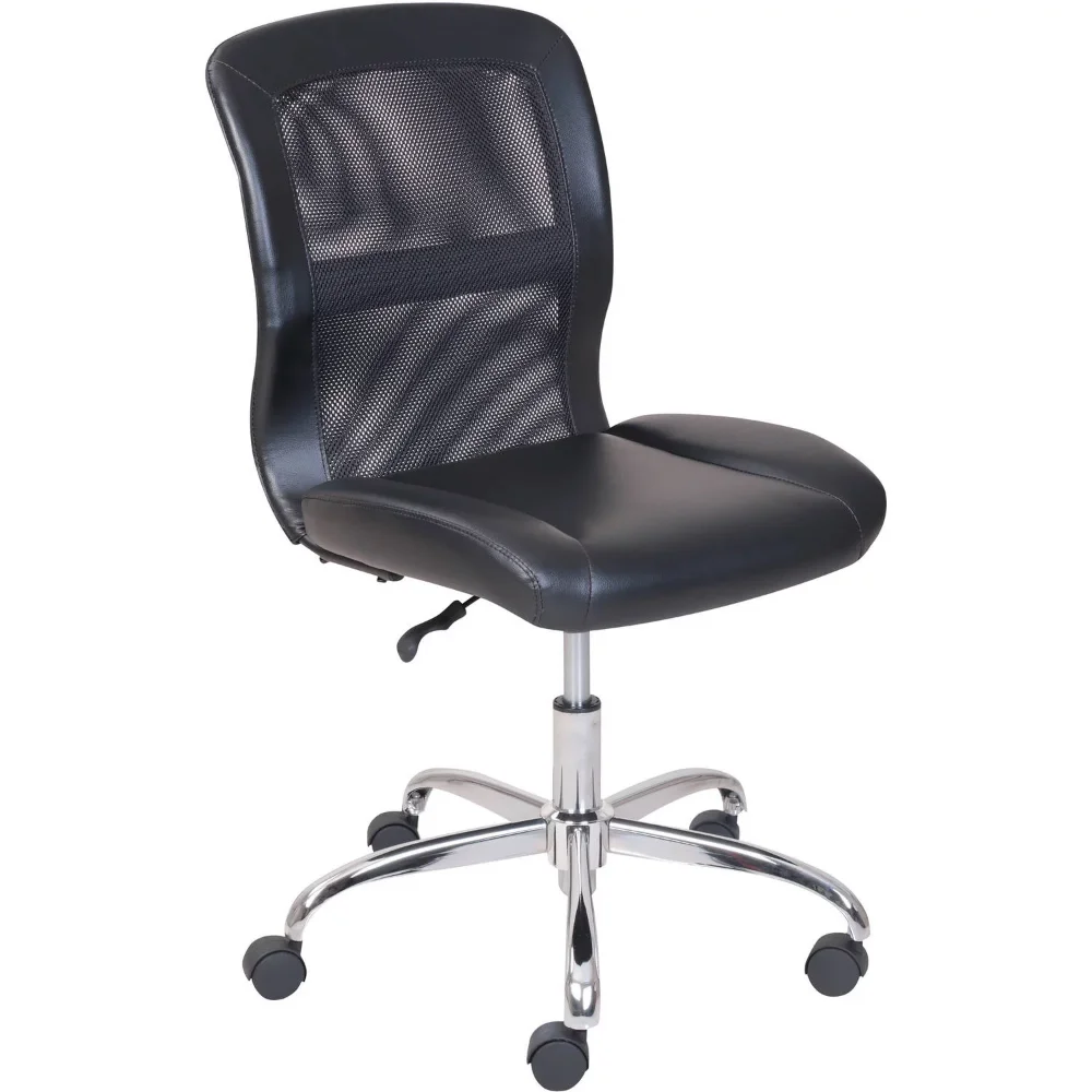 כנס כסאות אמצע הגב, ויניל, רשת המשימה הכיסא במשרד, שחור - 0