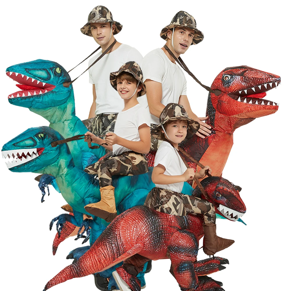 למבוגרים ילדים רכיבה הולוסירפטור דינוזאור מתנפחים תחפושת Cosplay מסיבת יום הולדת הבמה המסלול ליל כל הקדושים חג מתנה - 0