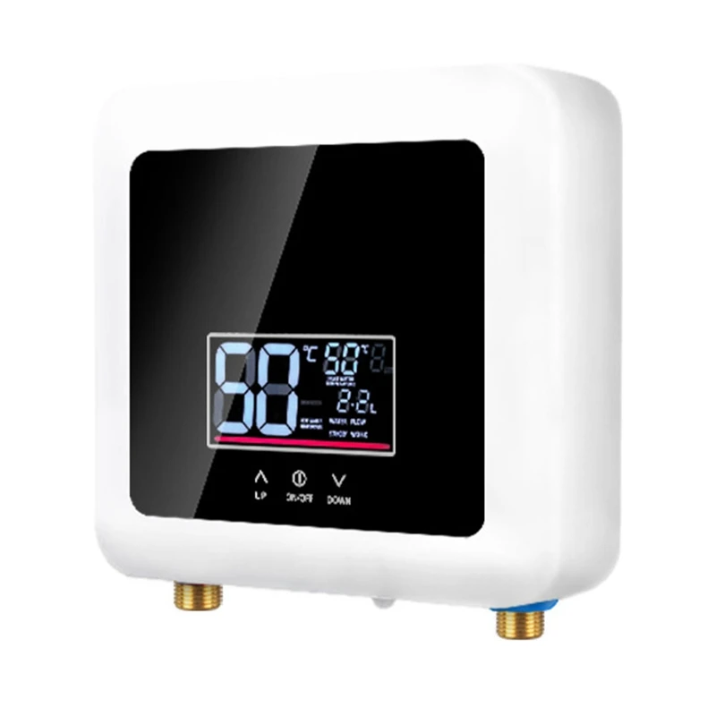 מחמם המים החשמלי 5.5 KW 110V,טמפרטורה קבועה תנור מים חמים עם שליטה מרחוק(לבן) תקע אמריקאי - 0