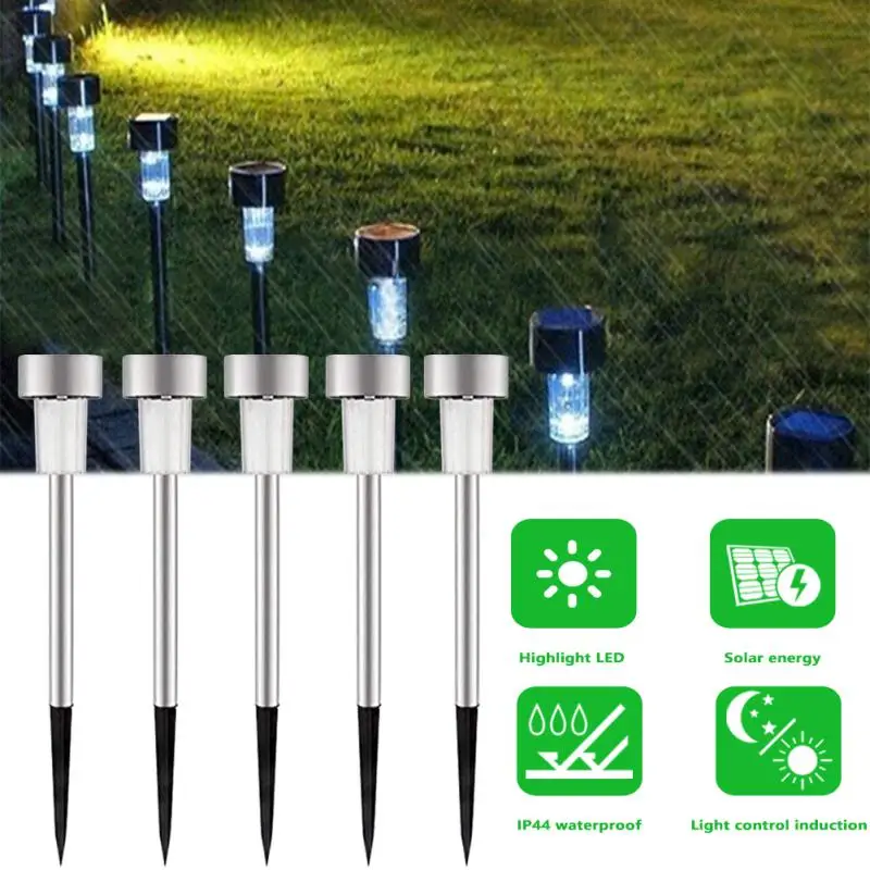 מנורה סולרית Outdoo דשא מנורת רצפה נירוסטה גן מנורה עמיד למים נוף חיצוני על הדשא בחצר פטיו עיצוב מנורות - 0