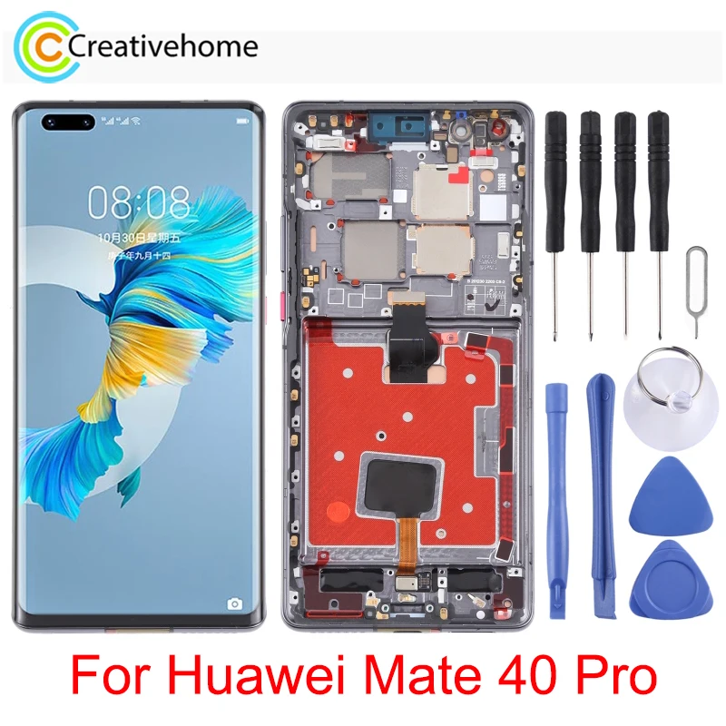 מסך LCD מקורי ולא דיגיטלית מלאה הרכבה עם מסגרת Mate Huawei 40 Pro - 0