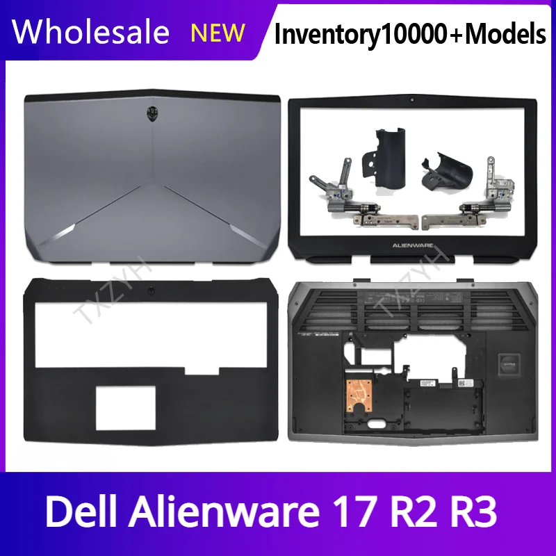 מקורי חדש עבור Dell Alienware 17 R2 R3 נייד LCD אחורי מכסה הלוח הקדמי צירים Palmrest בתחתית התיק A B C D מעטפת מתכת - 0