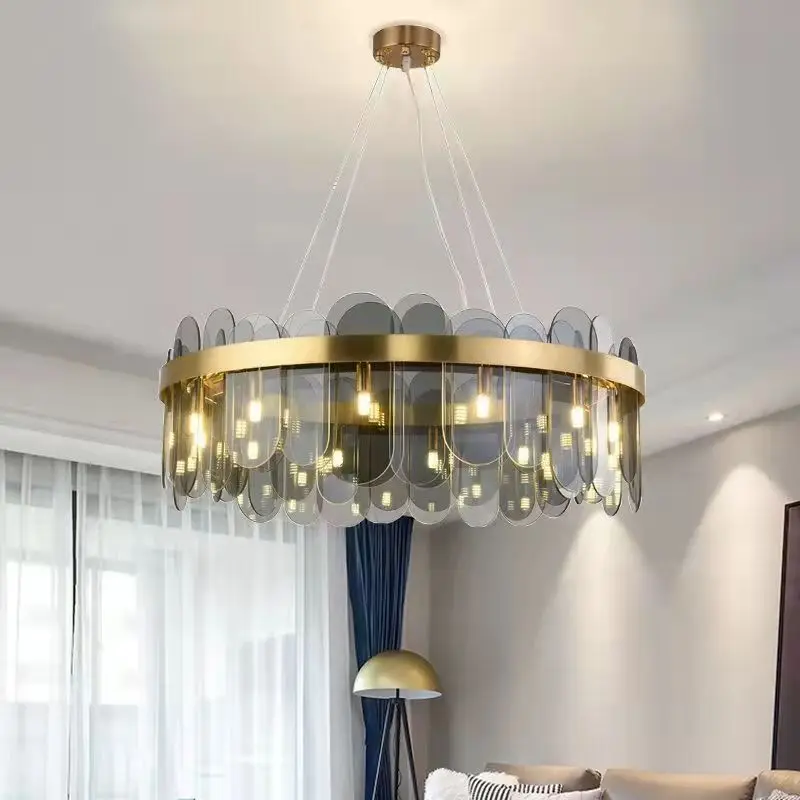 נורדי השינה זכוכית נברשת מסעדה בר תאורה Luminaire אורות תליון מנורות חדר שינה עיצוב הבית - 0
