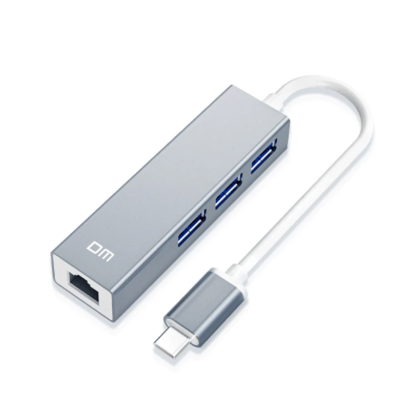 סוג C עד 3 יציאת USB3.0 מהירות גבוהה רכזת עם 1000mbps Ethernet CHB013 תמיכת HDD 1TB מהירות העברה של עד 300mb/s - 0