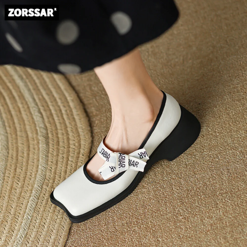 עור לוליטה נעליים נשים יפניות בסגנון מרי ג ' יין נעליים נשים וינטאג רדודים עקב נמוך בוהן מרובע נעליים סטודנט נעליים - 0