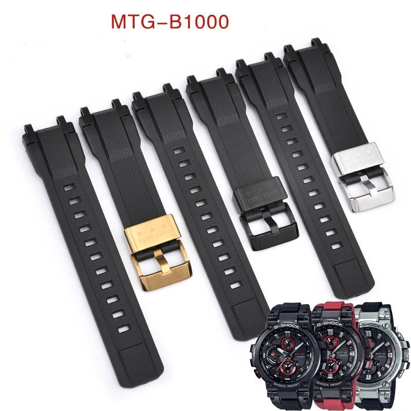 על Casio G-הלם MTG-B1000 G1000 ספורט מתכת לולאה חישוק רצועת שעון צמיד אביזרי גומי החלפת להקת שעון הרצועה. - 0