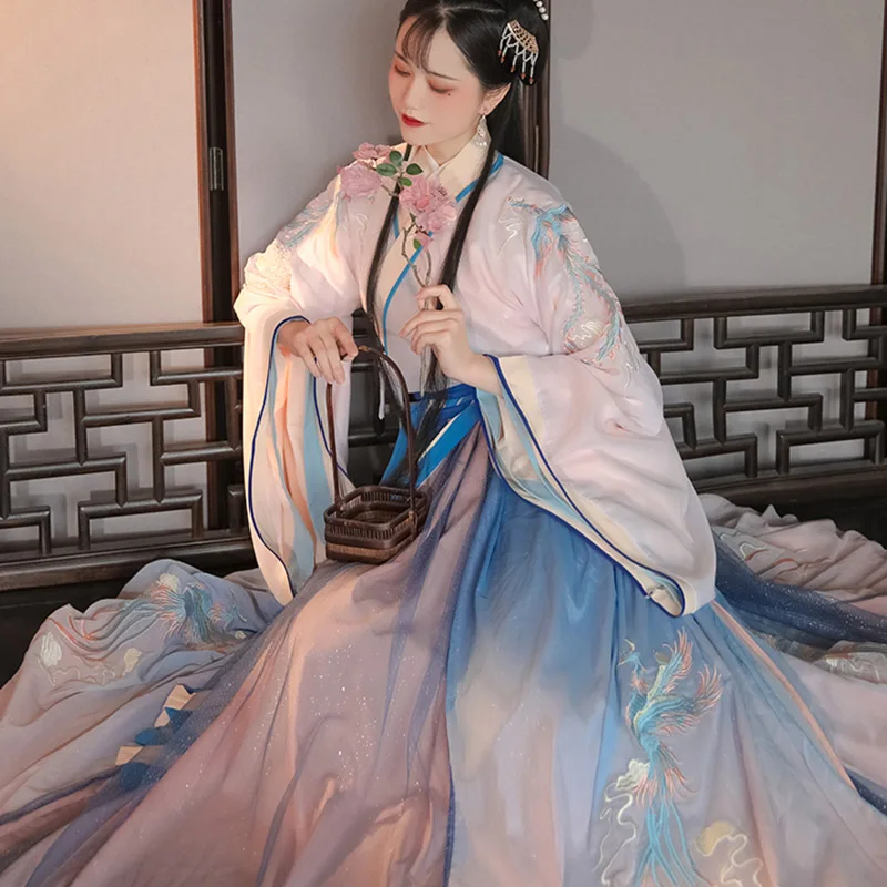 פיית Hanfu לנשים שמלת נסיכה סינית בסגנון ביגוד תלבושות במה פסטיבל בגדים Cosplay תלבושות עממיות Dancewear DL7134 - 0