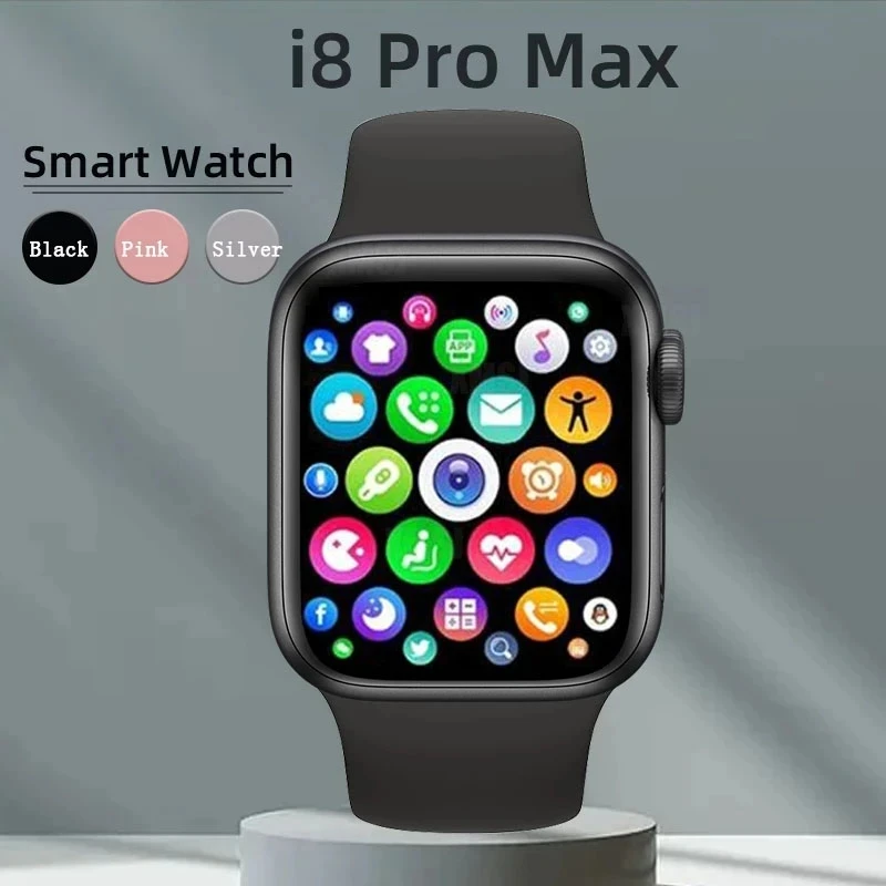 שעון חכם I8 Pro מקס ענה לשיחה ספורט כושר גשש מותאם אישית חיוג Smartwatch גברים, נשים, מתנה עבור אפל טלפון PK איוו 27 X8 T500 - 0