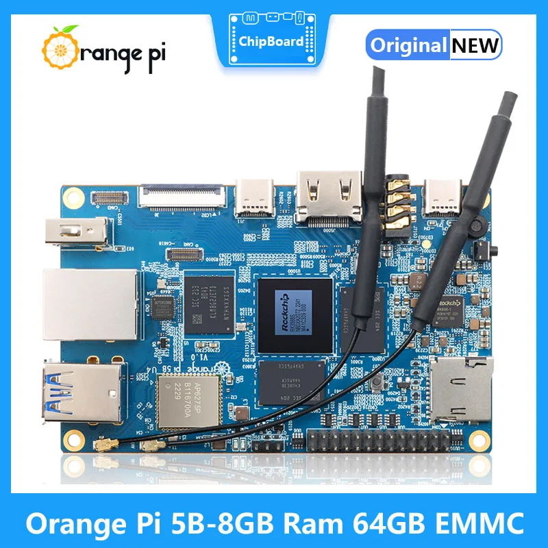 תפוז פאי 5ב 8GB Ram RK3588S 64GB EMMC Wifi-BT פיתוח המנהלים תפוז פאי 5 B להריץ דביאן, אובונטו אנדרואיד על גבי לוח יחיד במחשב - 0