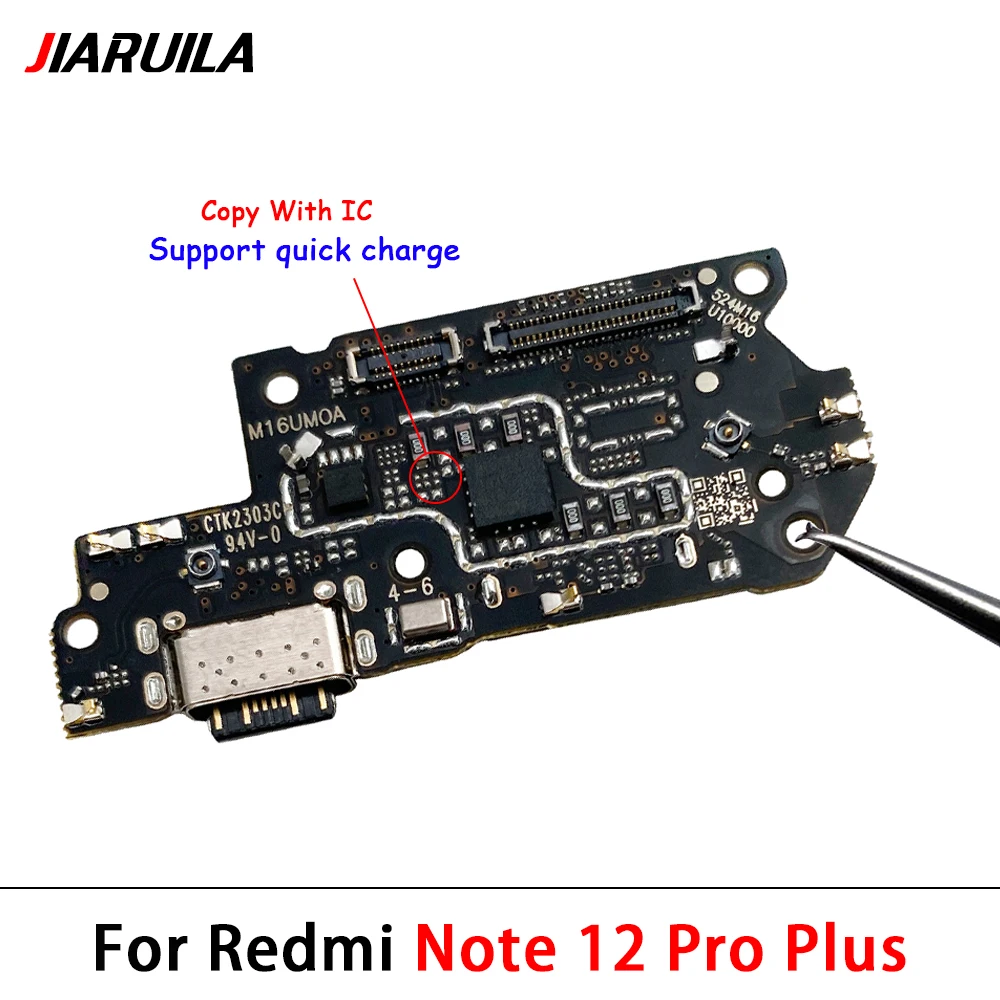 10 יח ' Xiaomi Redmi הערה 12 Pro Plus טעינת USB לוח מזח נמל להגמיש כבלים תיקון חלקים - 1