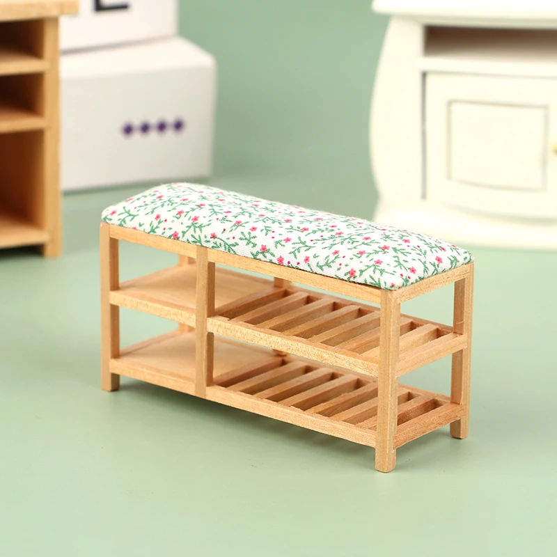 1pc עץ, בית בובות מיניאטורי צחצוח ספה כסא מדף אחסון רהיטים דגם עיצוב צעצוע 1:12 1:6 בסולם בית בובות Accessorie - 1