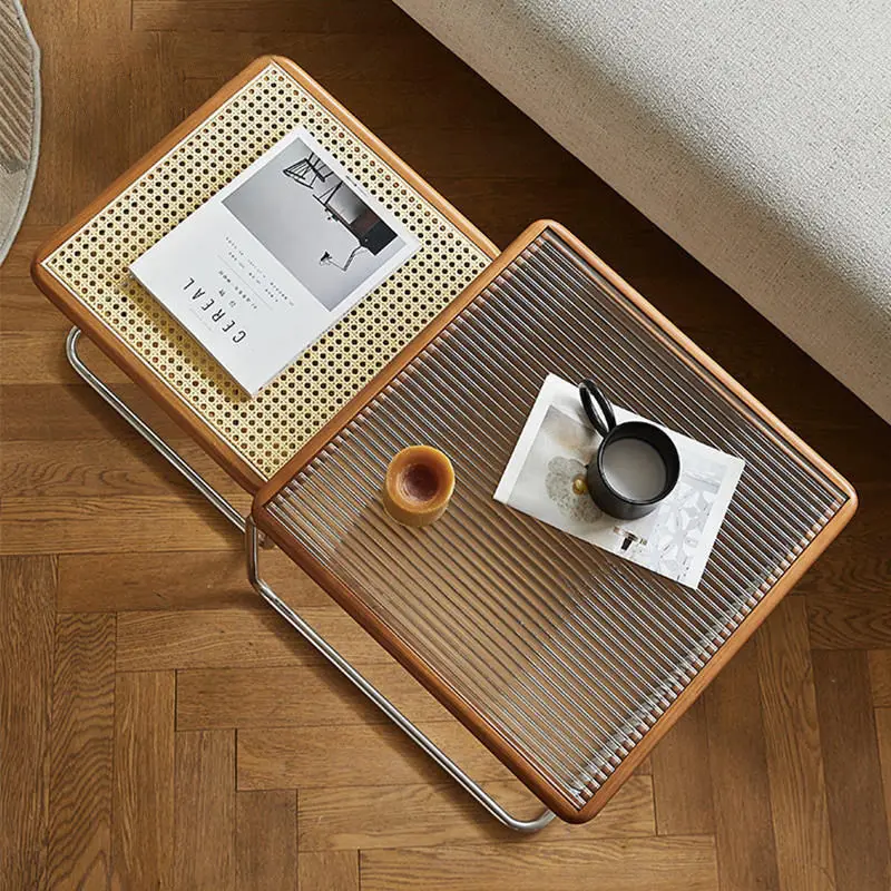 2022 חדש תוספות בסגנון ביתי בסלון תה שולחן מודרני פשוט גפן תה שולחן נירוסטה תה שולחן DropShipping הביתה - 1