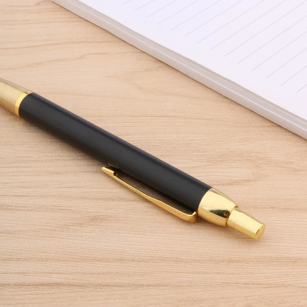 CHOUXIONGLUWEI 207 נקודת עט שחור מט חם לדחוף זהב חצים מתכת מתנה עט כדורי תלמיד מכשירי כתיבה, ציוד משרדי - 1