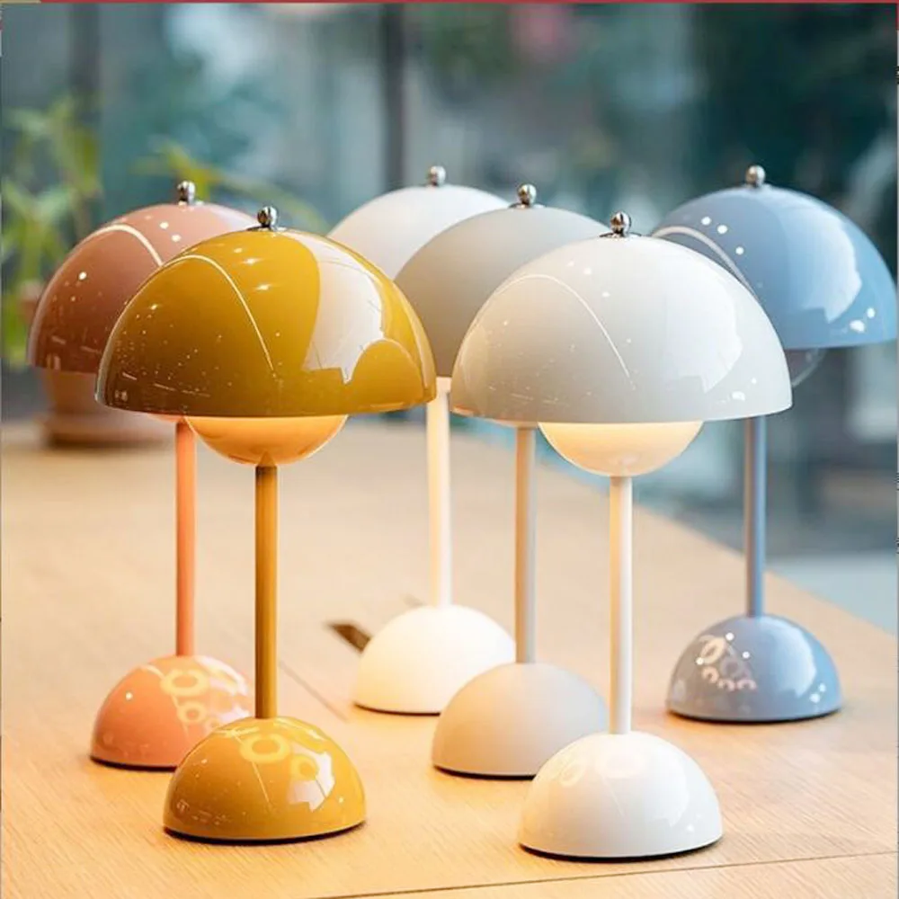 LED Touch עמעום מנורת הקריאה ניצן פרח המנורה שליד המיטה נורדי פשוט דנית מנורת שולחן מנורת שולחן פטריות מנורת עבור עיצוב הבית - 1