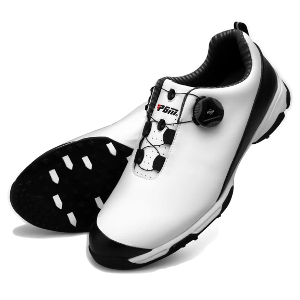 PGM גברים נעלי גולף 3D לנשימה Groove נגד החלקה ספייק עמיד למים מהר לשרוך מזדמן גולף נעלי ספורט נעלי אימון - 1