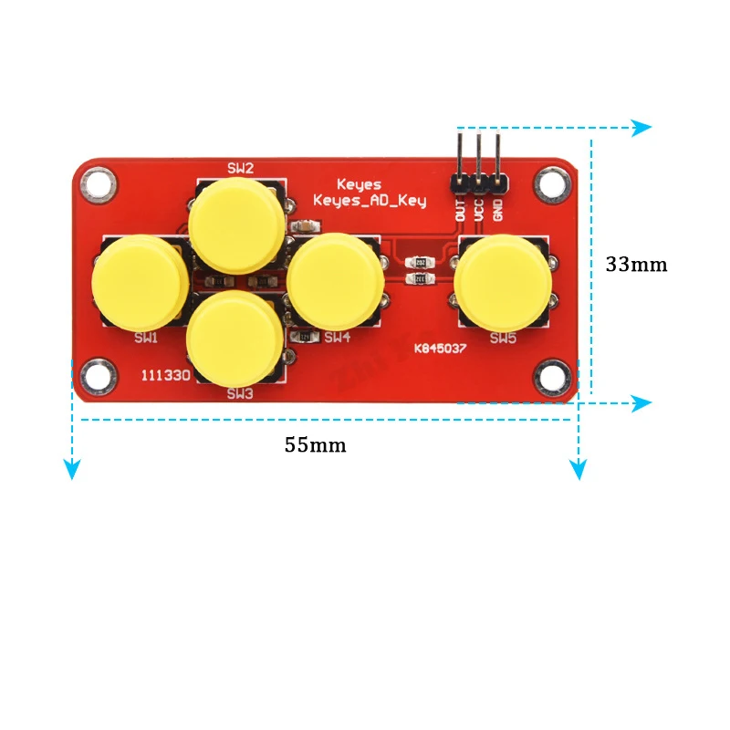 המודעה מקלדת לדמות חמש אלקטרוני רחובות אנלוגי כפתור מודול עבור Arduino - 1