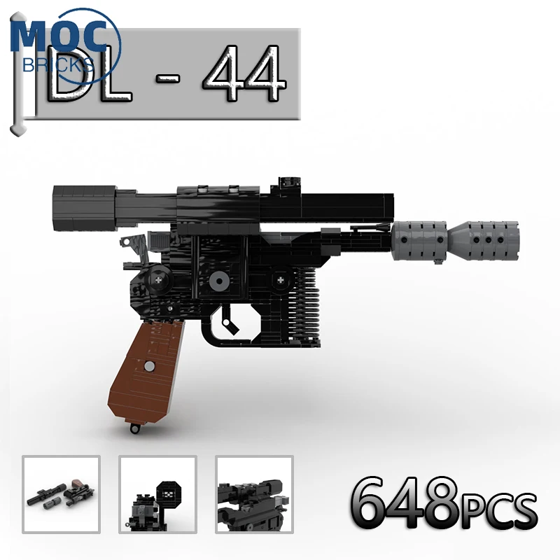 הצבא סדרה MOC נשק DL-44 גל הלם האקדח אבני הבניין המרכיבות מודל DIY ערכת החידה של ילדים צעצועים מתנות - 1
