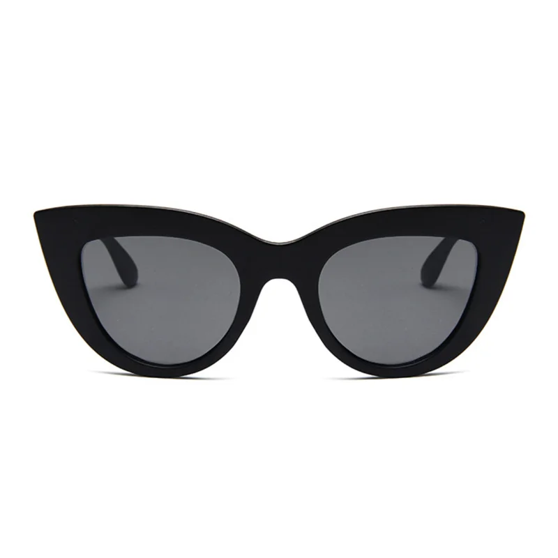חדש עין חתול אישה משקפי שמש כהים, צבע העדשה בציר בצורת משקפי שמש נקבה Eyewear כחול משקפי שמש מעצב מותג - 1