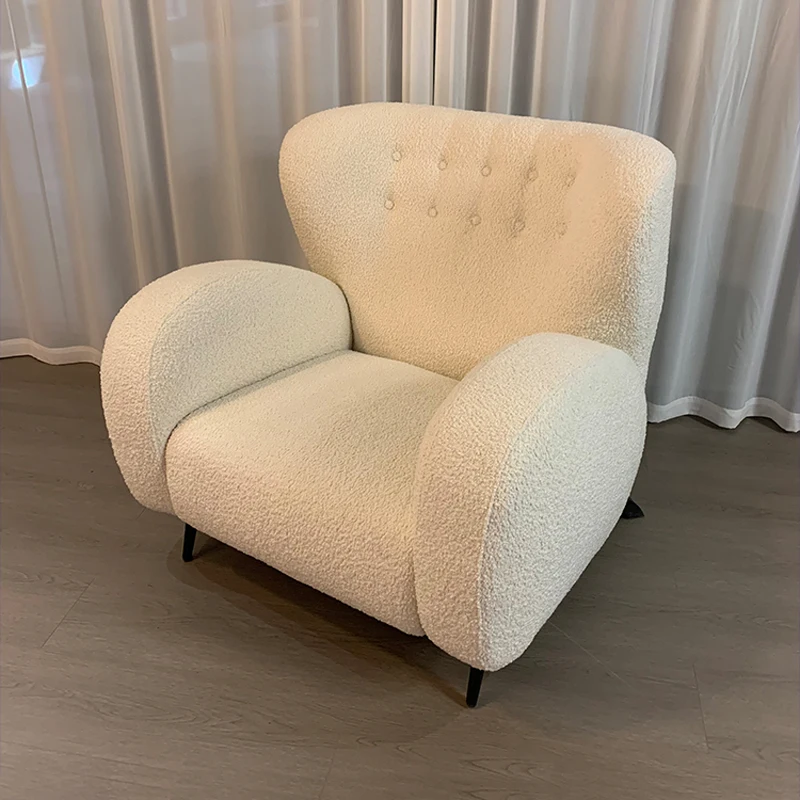 יחיד ספה נוחה הכיסא נורדי כורסה מודרני לבן האירופי סלון כסאות יוקרה במטבח אירועים Sillon רהיטים - 1