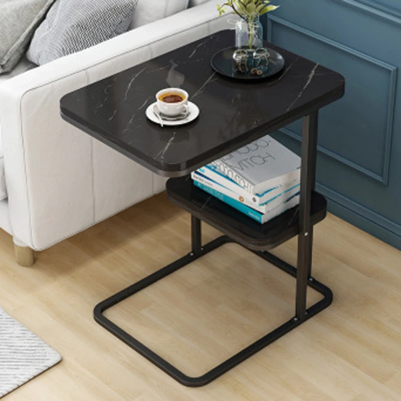 יצירתי סלון תה קטן שולחן ספה פינתית מסגרת ברזל קפה שולחן ספה שולחן צד לשרת שולחנות בסים ריהוט הבית - 1