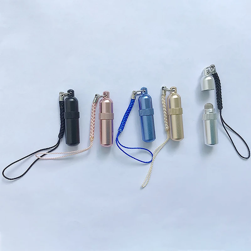 מיני מתכת כמוסה סוג אוניברסלי קיבולי מסך מגע עט פלסטיק Stylus טבליות עטים עם אטמי אבק טלפון נייד עט - 1