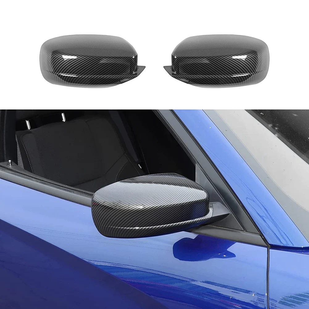 מראה אחורית כיסוי קישוט לקצץ Dodge Charger 2010-2021 קרייזלר 300C 2011-2021 אביזרים ,ABS פחמן - 1