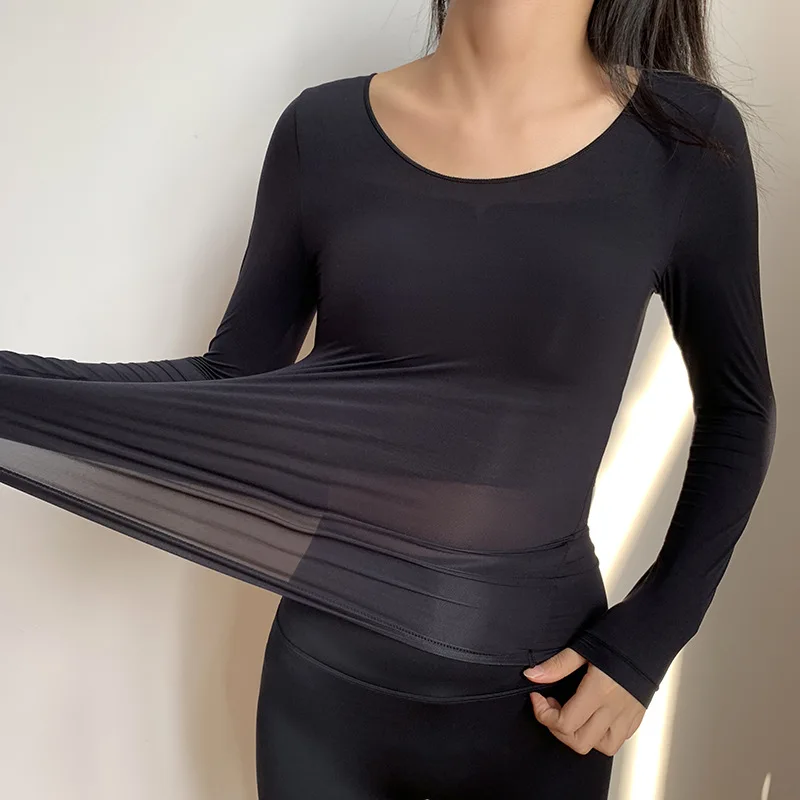 נשים בבית תרמי סתיו חורף חולצה נשית Antistatic טייץ חומצה היאלורונית בית חמים גבוהה בגדים אלסטי - 1