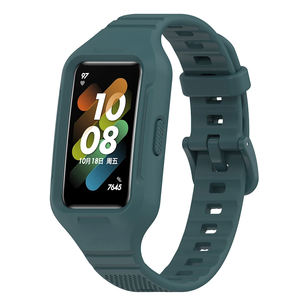סיליקון לצפות רצועה על Huawei Honor הלהקה 6 7 TPU צמיד רצועת שעון צמיד SmartWatch כף היד אביזרים Band6 Band7 - 1