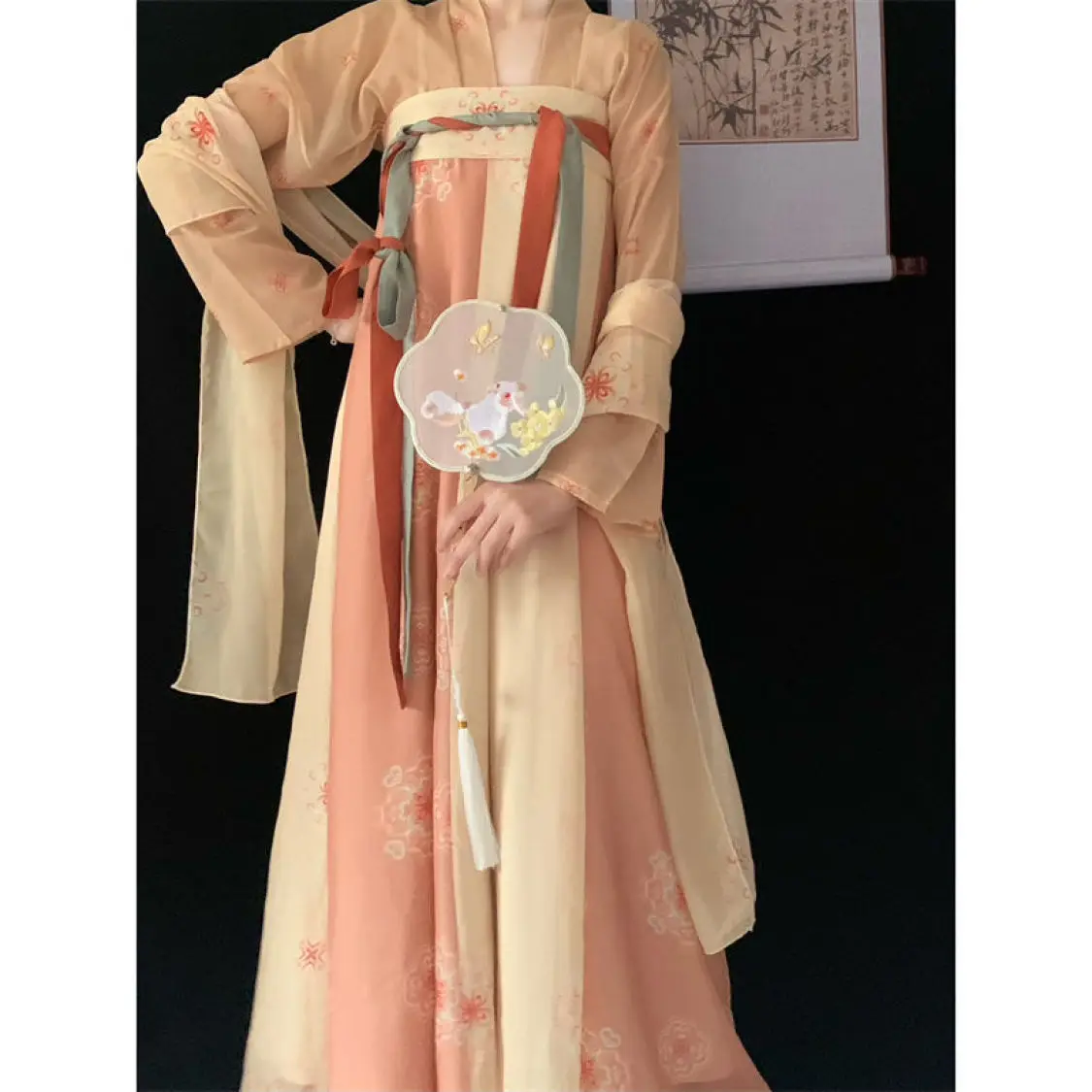 סיני Hanfu פיות להתלבש Cosplay שיפון מלא להגדיר מסורתי הפסטיבל היומן אופנה בגדים מודרניים לנשים ילדה צבע ירוק - 1