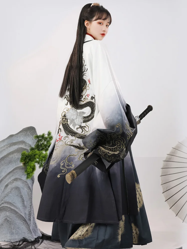 סיני השמלה העתיקה WeiJin Hanfu מסורתי רקמה שושלת טאנג שמלות בסגנון פולק גברים ריקוד קוספליי תלבושת האן - 1