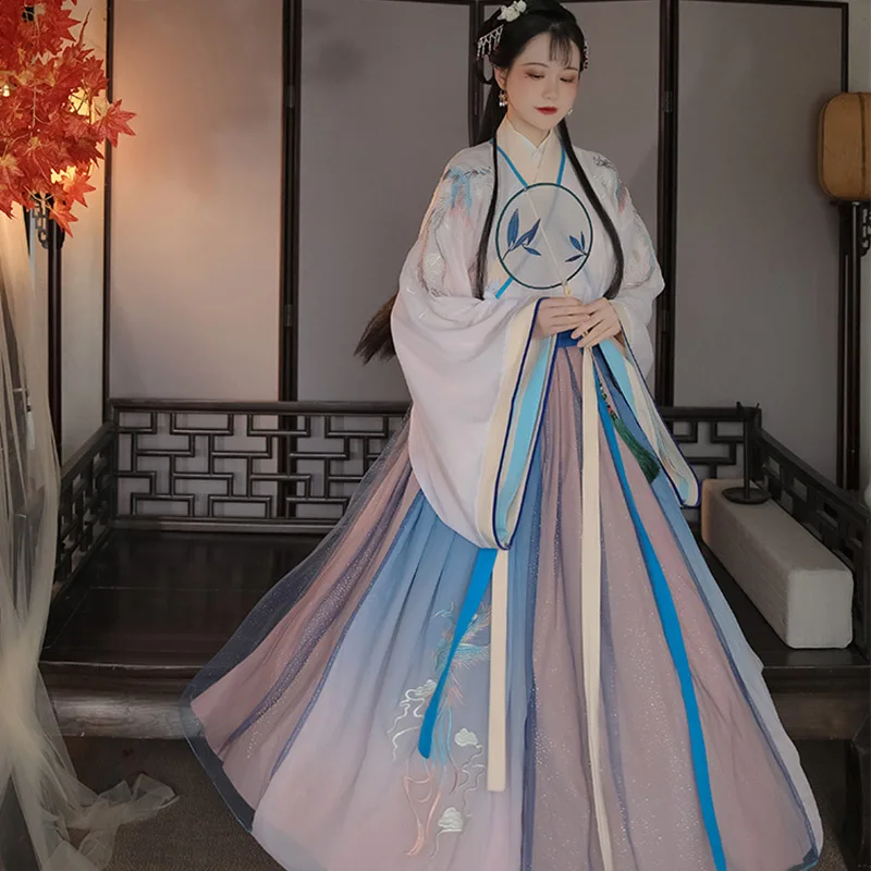 פיית Hanfu לנשים שמלת נסיכה סינית בסגנון ביגוד תלבושות במה פסטיבל בגדים Cosplay תלבושות עממיות Dancewear DL7134 - 1