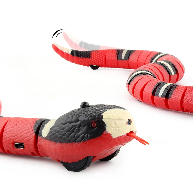 צעצועים אינטראקטיביים עבור חתולים חתול צעצועים חכמים חש הנחש חשמלי USB לטעינה חתול אביזרים עבור חיות מחמד כלבים לשחק את המשחק צעצוע - 1