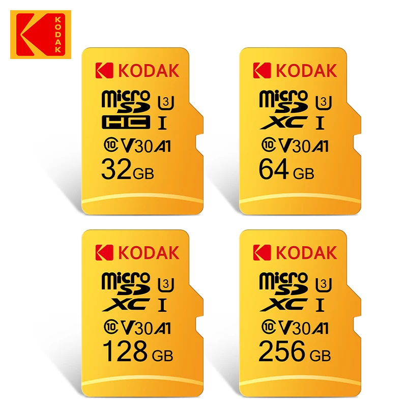 קודאק מיקרו SD 512GB 256GB 128GB 64GB 32GB Class10 כרטיס זיכרון פלאש U3 4K Cartao de memoria + קורא כרטיסים - 1