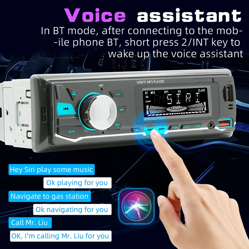 12V רכב רדיו FM סטריאו העזר קלט מקלט USB Bluetooth לרכב MP3 נגן מולטימדיה סטריאו נגן שליטה מרחוק - 2