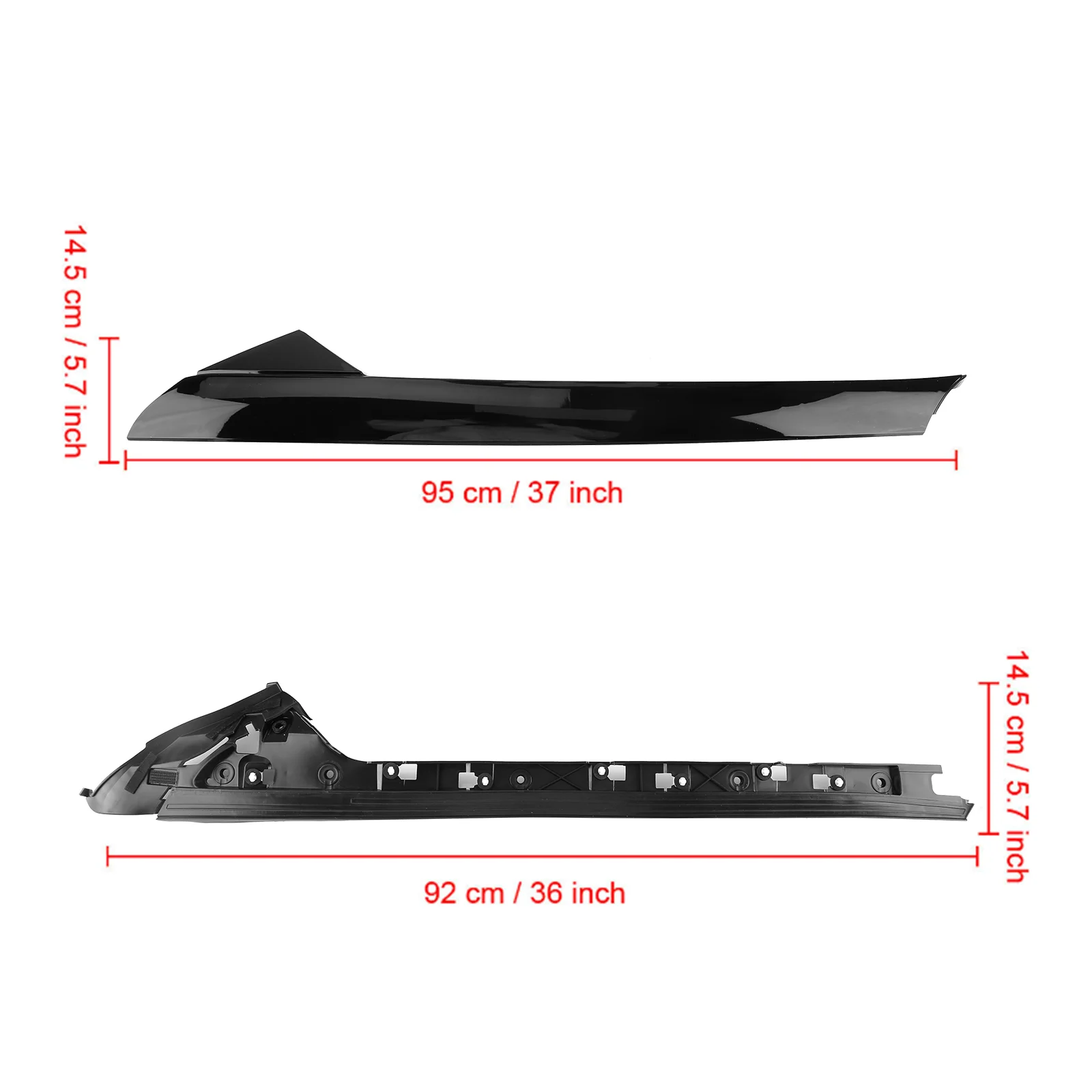 2Pcs רכב סטיילינג השמשה פנים דקורטיביים עמוד דפוס עבור פורד אקספלורר 2011-2019 אוטומטי הפנימי החיצון שמאל+ימין מגן - 2