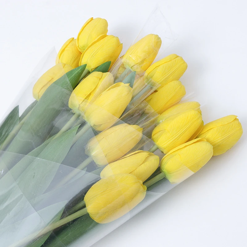 3PCS 47cm איכות גבוהה צבעוני, פרחים מלאכותיים מגע אמיתי זר מזוייף לחות פרחים עבור חתונה בבית קישוט הגן - 2