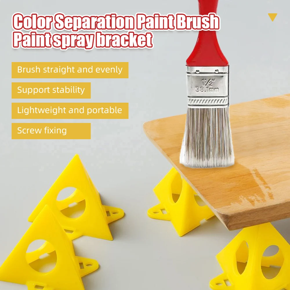 6PCS Edger מברשת צבע נקי, פירמידה משולש צבע רפידות לחתוך Profesional לטקס צבע מברשת הביתה פינת קיר לצבוע כלים - 2