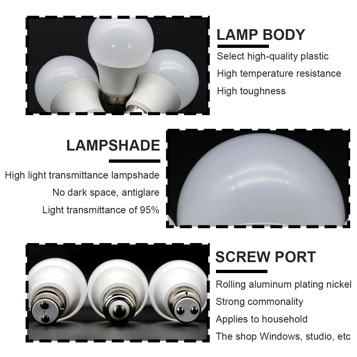 8PCS נורת LED 220V Lampara E14 E27 Led B22 אור אור גבוהה, יעילות מתח גבוה 3W-18W נברשת תאורה מנורת הבית. - 2