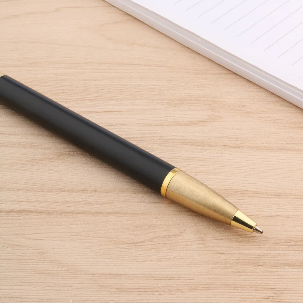 CHOUXIONGLUWEI 207 נקודת עט שחור מט חם לדחוף זהב חצים מתכת מתנה עט כדורי תלמיד מכשירי כתיבה, ציוד משרדי - 2