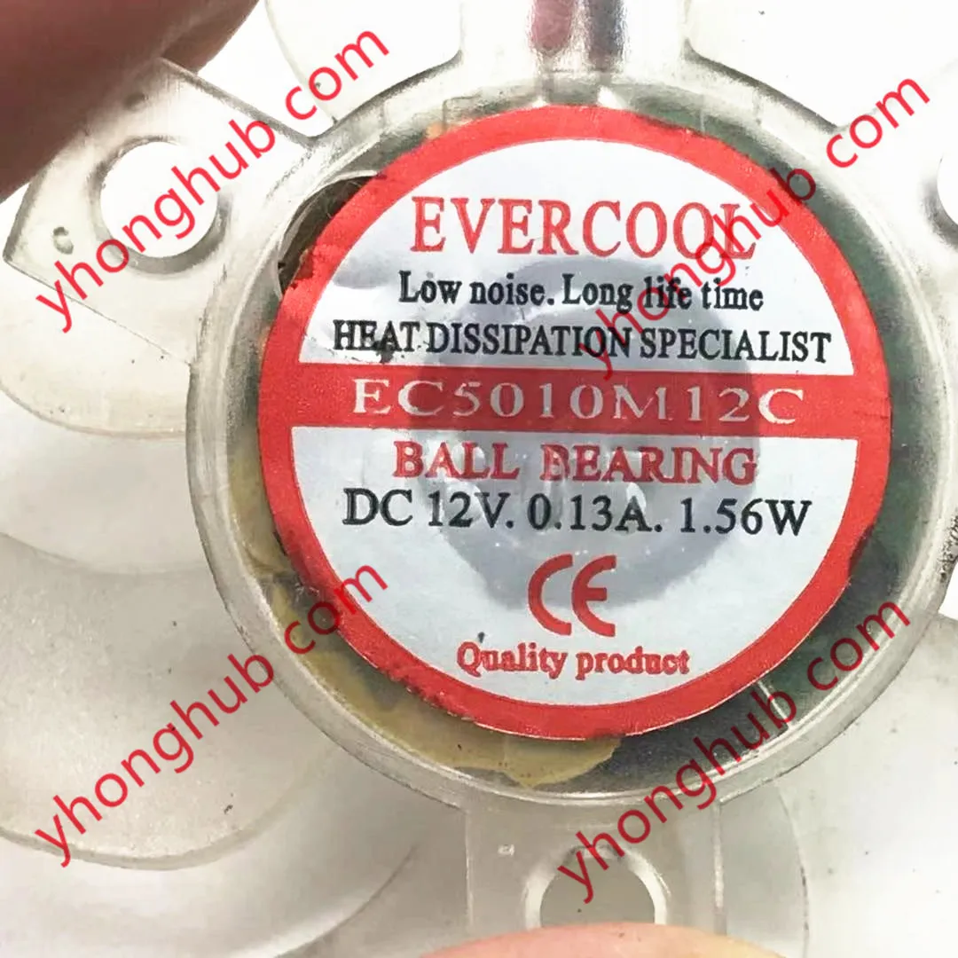 EverCool EC5010M12C DC 12V 0.13 לי 50x50x10mm 2-Wire שרת מאוורר קירור - 2