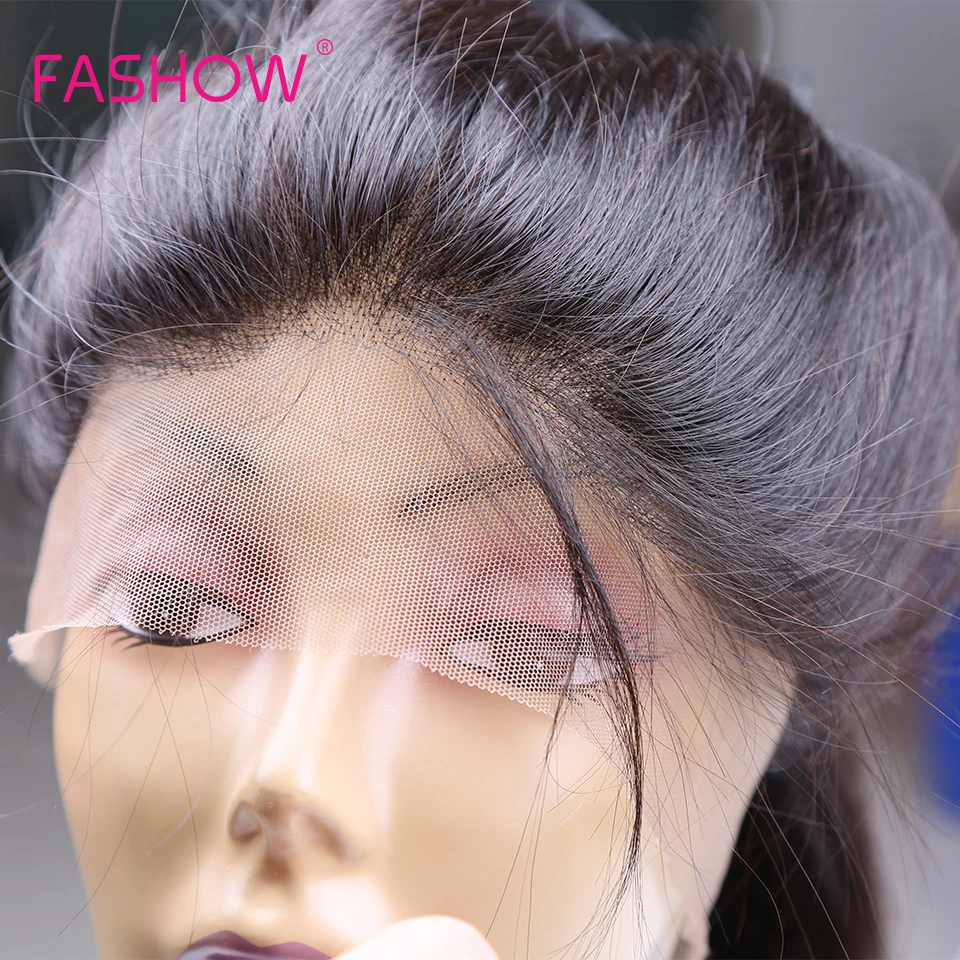 FaShow פרואני שיער חבילות עם תחרה קדמית רמי שיער אנושי חבילות עם 360 תחרה קדמית סגירת קו השיער הטבעי - 2
