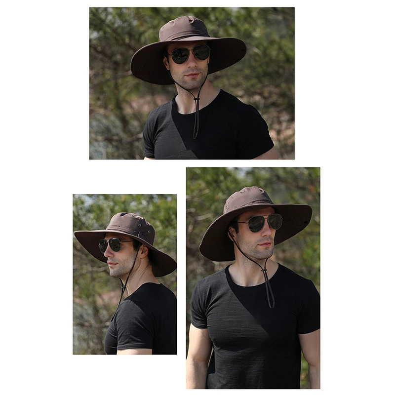 החדש הגנה מפני השמש דיג כובע קיץ לנשימה קמפינג טיולי הליכה כובעים נגד השמש UV כובע הרים כובעי גברים כובע פנמה - 2