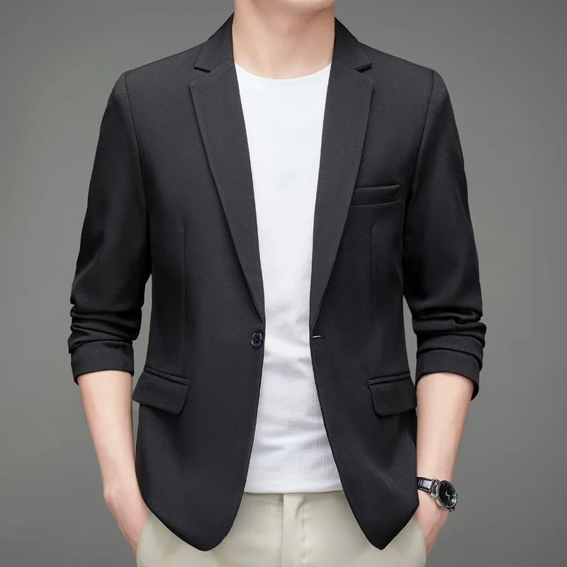 המשרד עסק מקצועי תלבושת 2022 חליפה חדשה אופנה נוער לחצן יחיד סלים קטן ז ' קט חליפה אחת למעלה Host S-3XL - 2