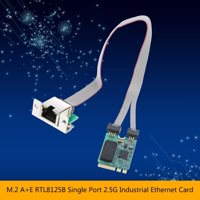 חינם 2500Mbps 1 יציאה עבור M. 2+E מפתח מתאם Ethernet RJ45 LAN רשתות התקשורת P9JB - 2