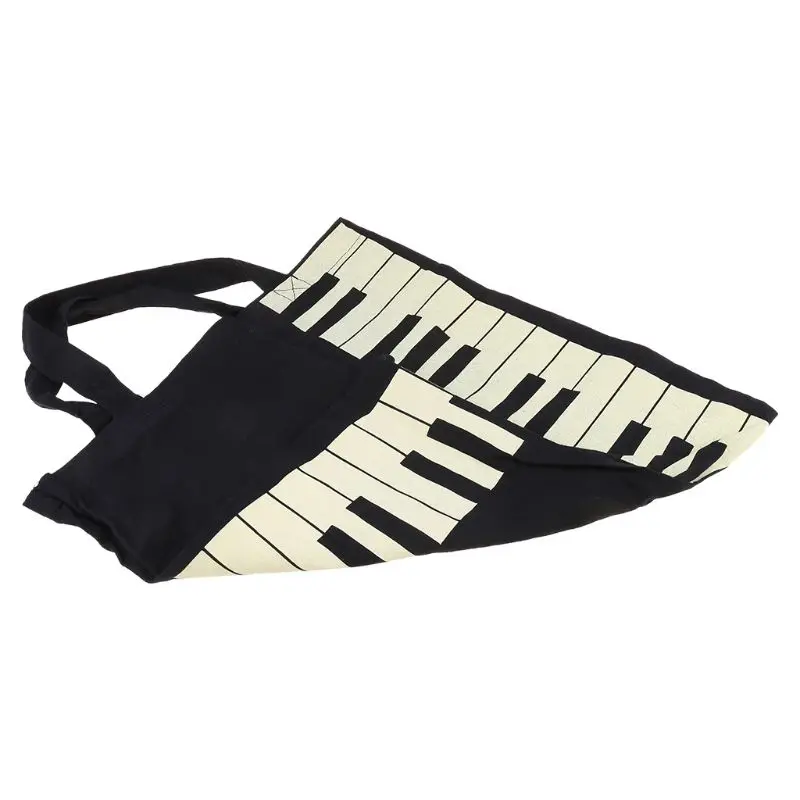 חם אופנה שחור מקשי פסנתר מוסיקה תיק תיק קניות תיק תיק - 2