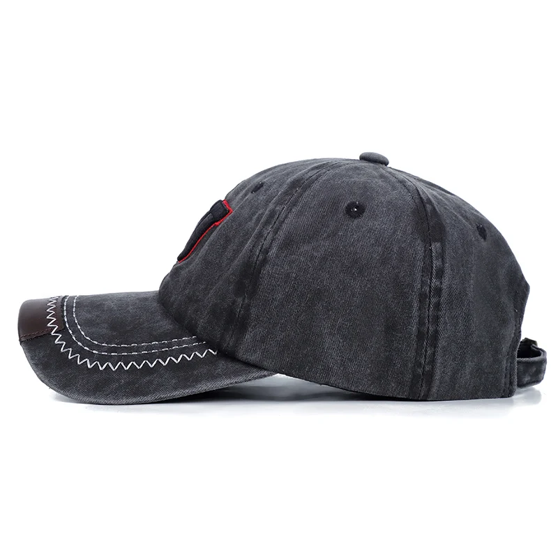 יוניסקס שטף כותנה רטרו כובע 3D כולל מכתב רקמה כובע בייסבול גברים ונשים, אופנת רחוב, כובעי כובעים - 2