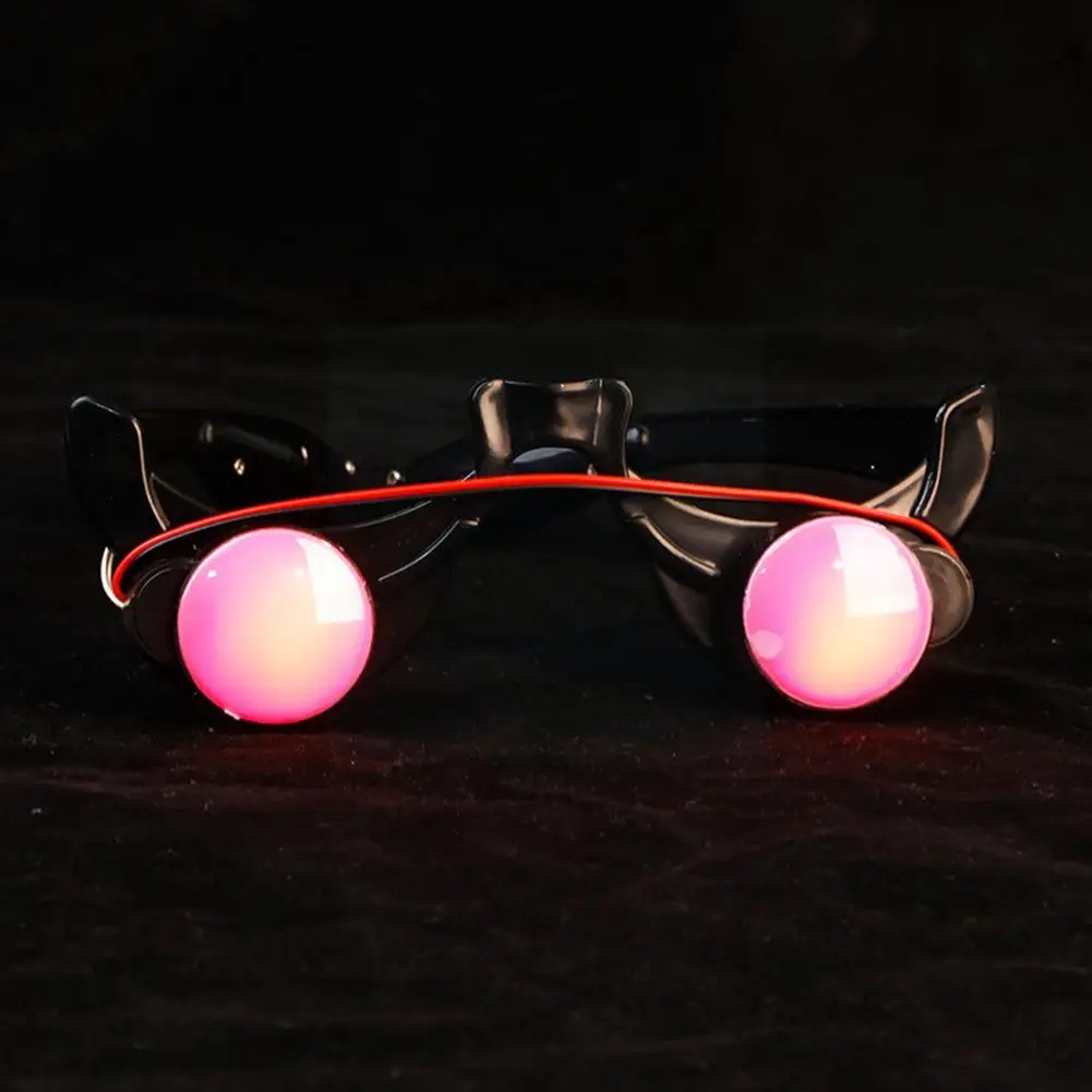 ליל כל הקדושים להאיר LED Eyewear אנימה משחק תפקידים אביזרי קוספליי חידוש משקפיים אביזרים-מסיכות עיניים מצחיק זוהר אדום הרשות O6C2 - 2