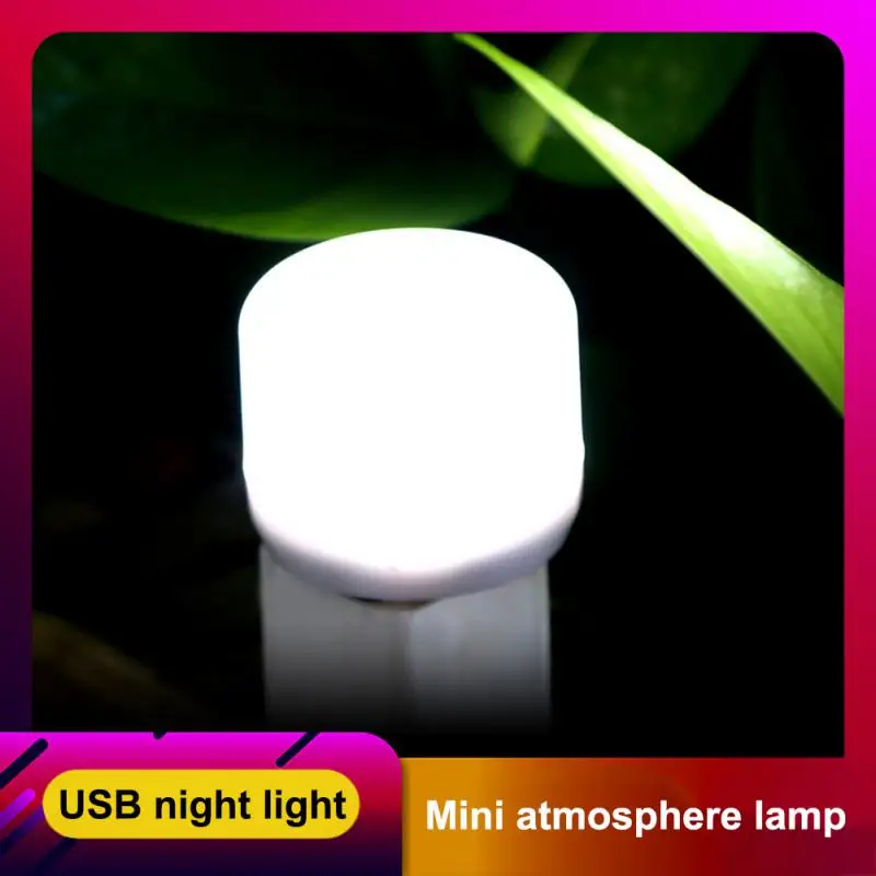 מיני LED לילה אור-USB sleep אור מחשב נייד כוח טעינה קטן עגול 3W אור-USB תאורה פנימית חיצונית המחנה. - 2